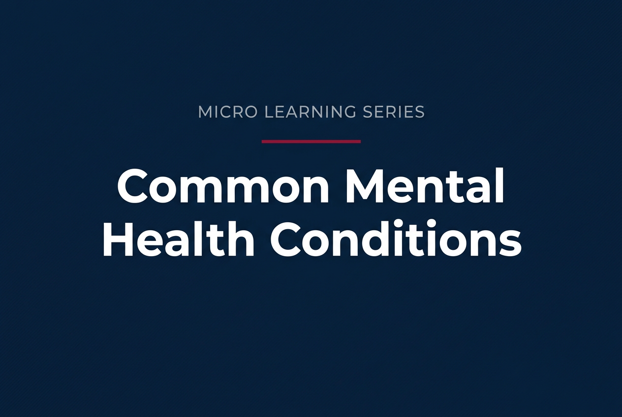 Micro Learning Series: Common Mental Health Conditions course cover