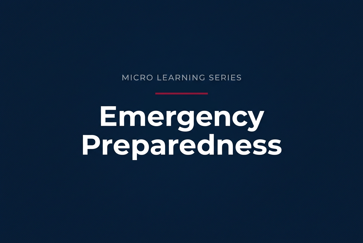 Micro Learning Series: Emergency Preparedness course cover