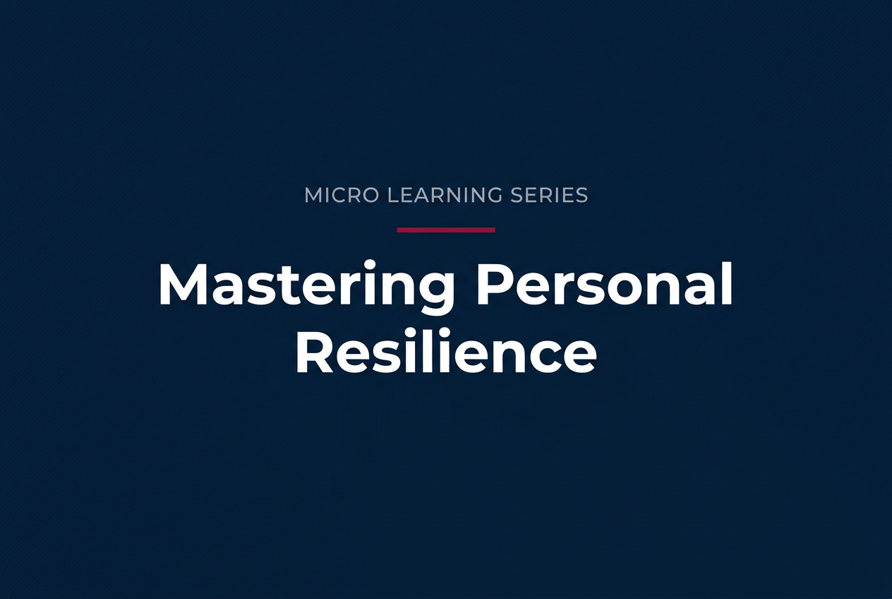 Micro Learning Series: Mastering Personal Resilience course cover